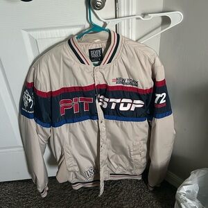 Beige Racing Jacket